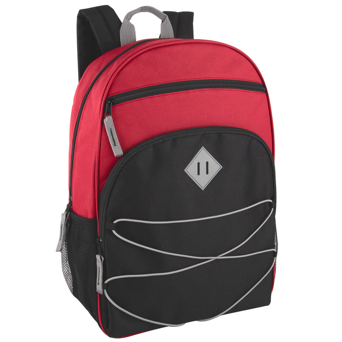 Wholesale Multi Pocket Bungee Backpack - 5 Colors - BagsInBulk.ca