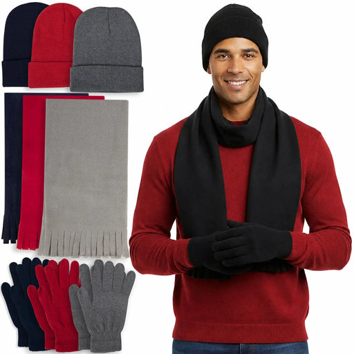 Winter Accessories Set with Hat, Gloves, & Scarf - Assorted Colors by 2264AST