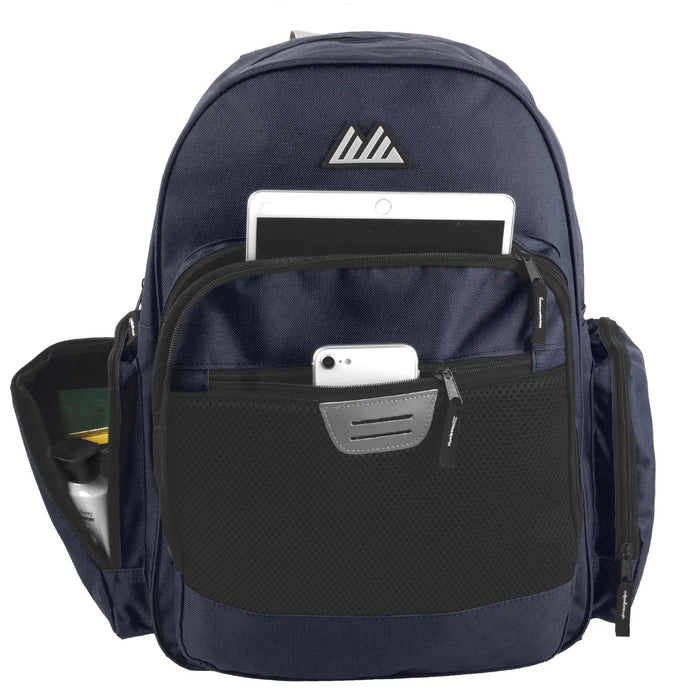 18-inch Reflective Mesh Pocket Backpack with Laptop Section - 2 Colors by 4267