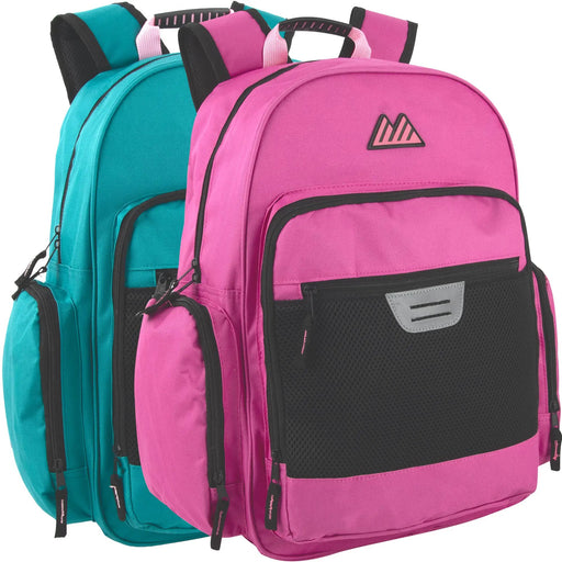 18-inch Reflective Mesh Pocket Backpack with Laptop Section - 2 Colors by 4302