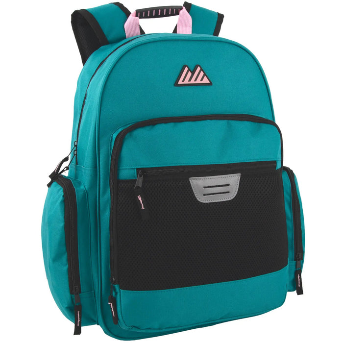 18-inch Reflective Mesh Pocket Backpack with Laptop Section - 2 Colors by 4302