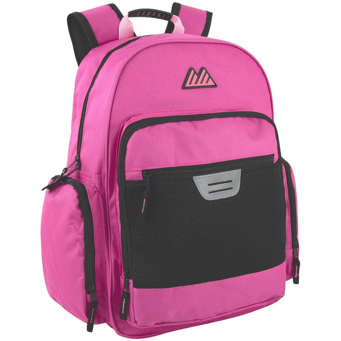 18-inch Reflective Mesh Pocket Backpack with Laptop Section - 2 Colors by 4302