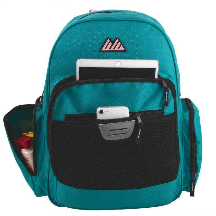 18-inch Reflective Mesh Pocket Backpack with Laptop Section - 2 Colors by 4302