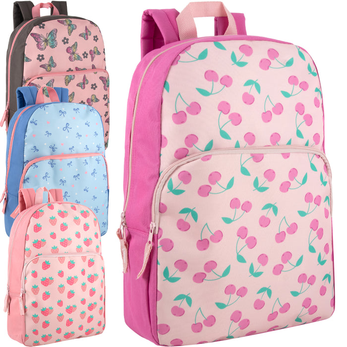 17 Inch Kids Printed Backpacks With Side Pockets - BagsInBulk.ca