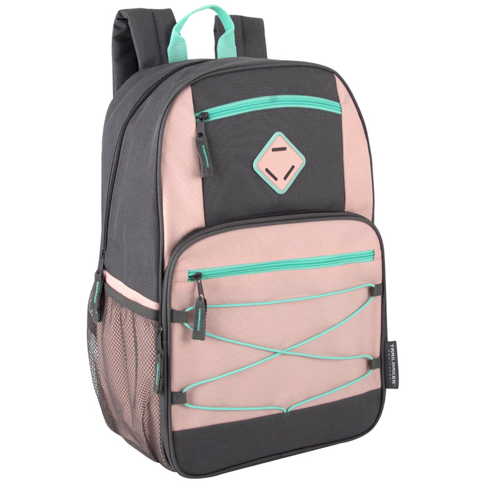 19 Inch Dome Bungee Backpack with Laptop Section- 8 Colors - BagsInBulk.ca