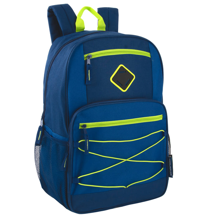 19 Inch Dome Bungee Backpack with Laptop Section- 8 Colors - BagsInBulk.ca