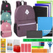 19" Side Pocket Backpack with 30-Piece School Supply Kit - Girls - BagsInBulk.ca