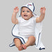 Baby Bath Set with Hooded Towel & 5 Wash Cloths - Little Sailor Theme - BagsInBulk.ca