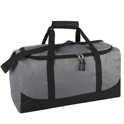 20 Inch Basic Duffel Bag - Grey - BagsInBulk.ca