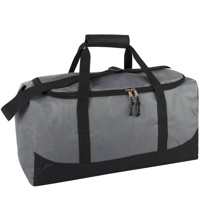 20 Inch Basic Duffel Bag - Grey - BagsInBulk.ca