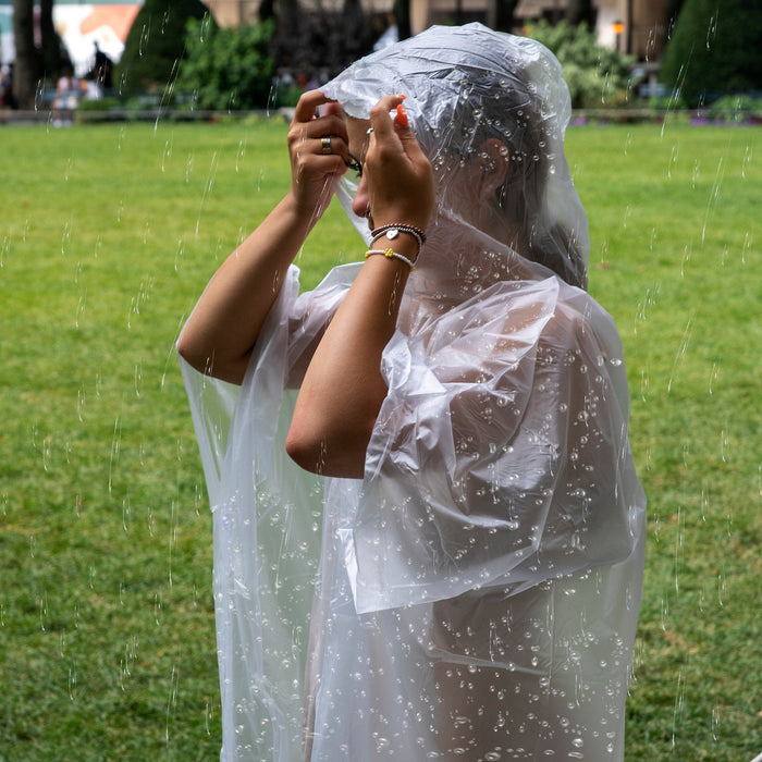 Wholesale Disposable Rain Ponchos - Clear