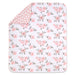 Baby Fleece Reversible Blankets 36" x 30" - Floral & Poka Dot Print - BagsInBulk.ca