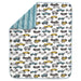 Baby Fleece Reversible Blankets 36" x 30" - Vehicle Themed - BagsInBulk.ca