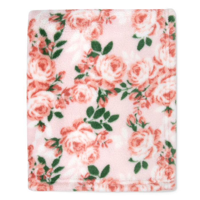 Floral Printed Blankets 36" x 30" - 2 Pack - BagsInBulk.ca