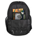 19 Inch Bungee Jacquard Cord Backpack With Padded Laptop Section - Black - BagsInBulk.ca