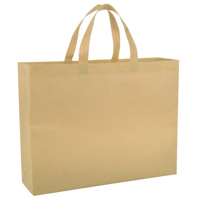 Wholesale Non-Woven Tote Bag 14 x 18 inches - Khaki