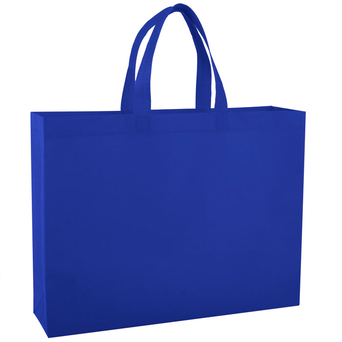 Wholesale Shopper Non Woven Tote Bag 12 x 16 - Blue