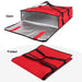 Trailmaker Insulated Pizza Carrier with Handle - Red - BagsInBulk.ca