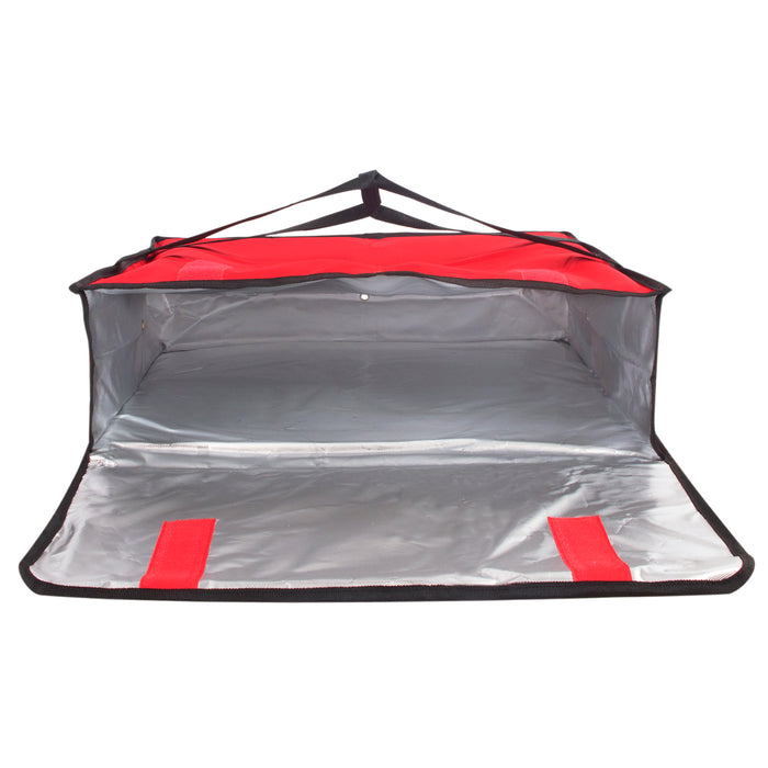 Trailmaker Insulated Pizza Carrier with Handle - Red - BagsInBulk.ca
