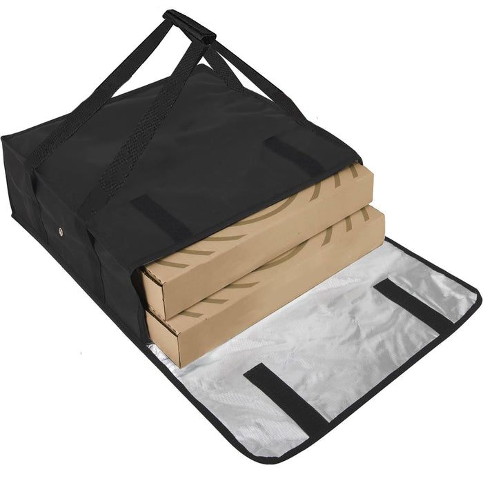 Trailmaker Insulated Pizza Carrier with Handle - Black - BagsInBulk.ca