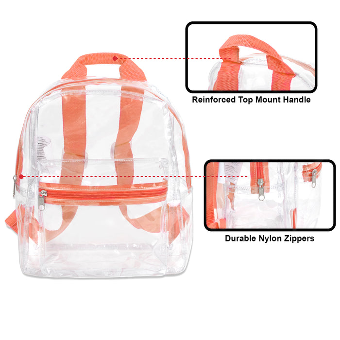 Trailmaker Clear Mini Backpack - Peach - BagsInBulk.ca