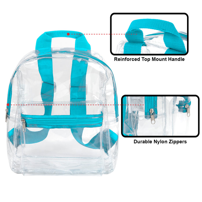 Trailmaker Clear Mini Backpack - Aqua - BagsInBulk.ca