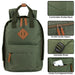12-Inch Squared Mini Backpack with Twin Handle - Hunter Green - BagsInBulk.ca