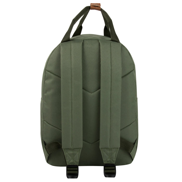 12-Inch Squared Mini Backpack with Twin Handle - Hunter Green - BagsInBulk.ca