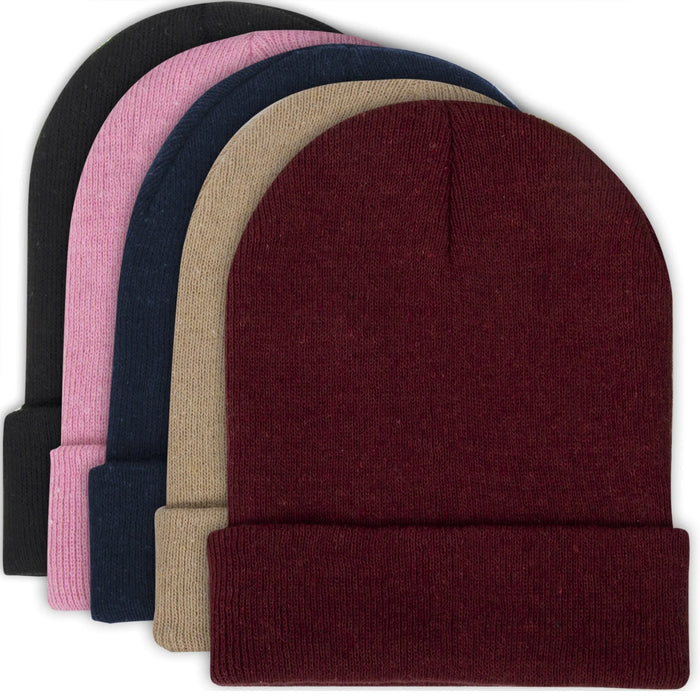 Women's Knitted Beanie – 5 Colors - BagsInBulk.ca