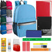 17-Inch Safety Reflective Backpack with 20-Piece School Supplies Kit - 10 Colors by 8781SS