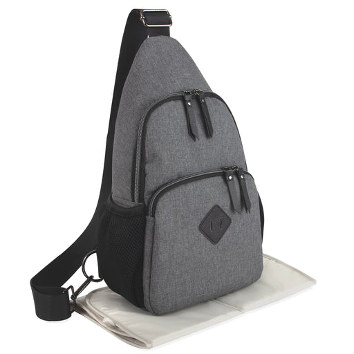 Baby Essentials Sling Pouch Diaper Bag - Grey - BagsInBulk.ca