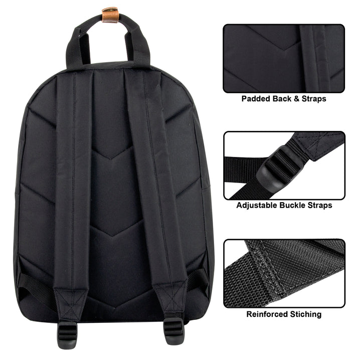 Collegiate Double Handle Backpack with Laptop Sleeve - BagsInBulk.ca