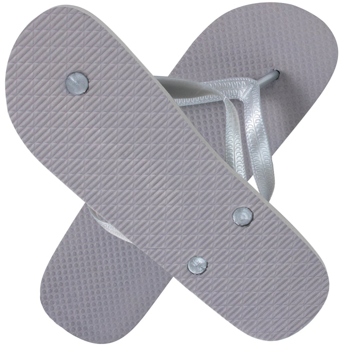 Wholesale Women's Flip Flops - Silver