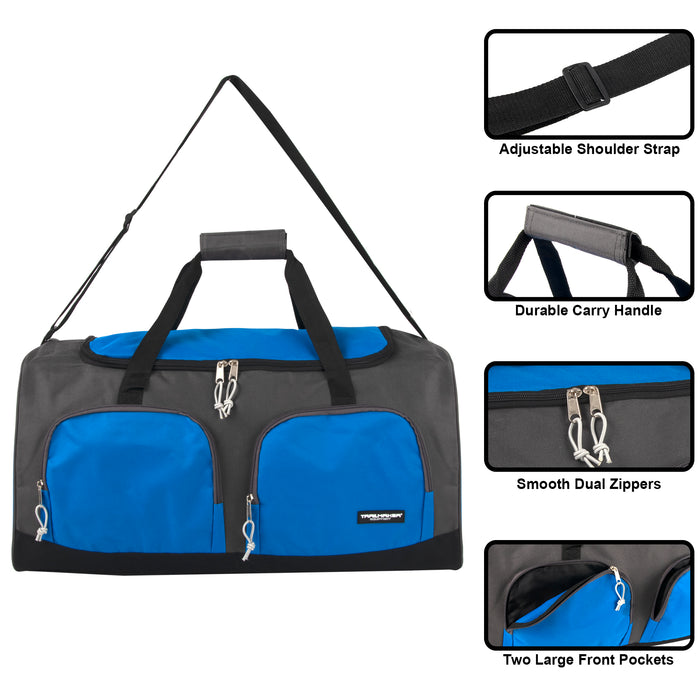 24 Inch Multi Pocket Duffle Bags - BagsInBulk.ca