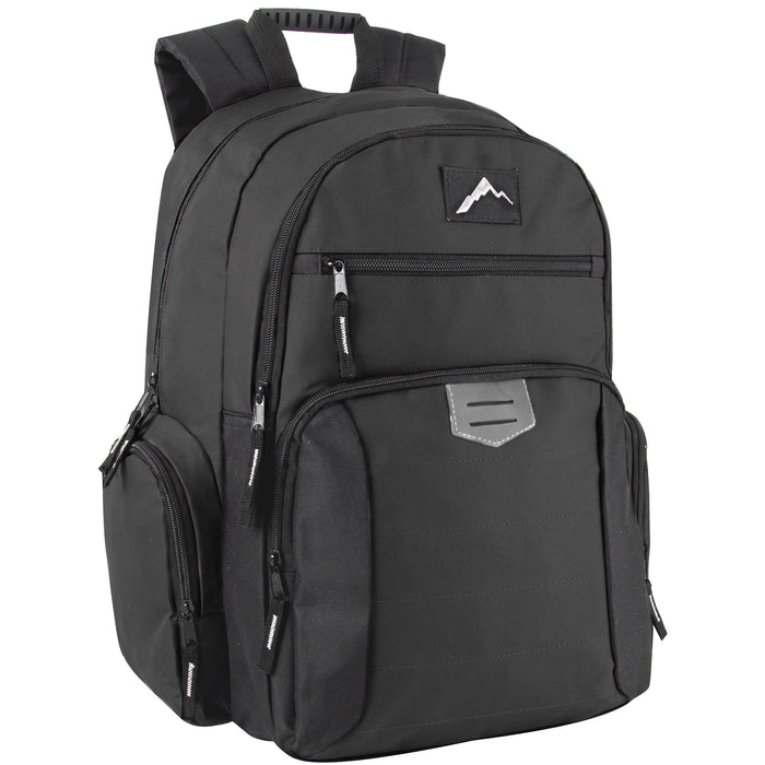 Reflective Multi Pocket Backpack with Laptop Section - 4 Colors - BagsInBulk.ca
