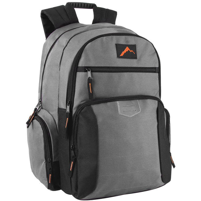 Reflective Multi Pocket Backpack with Laptop Section - 4 Colors - BagsInBulk.ca