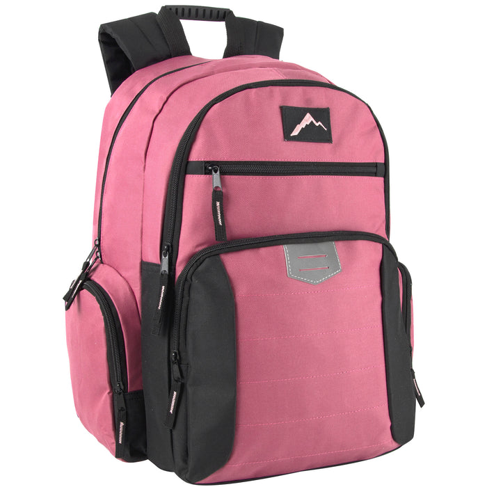 Reflective Multi Pocket Backpack with Laptop Section - 3 Girl Colors - BagsInBulk.ca