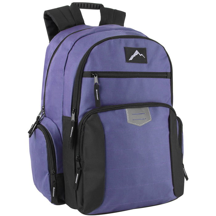 Reflective Multi Pocket Backpack with Laptop Section - 3 Girl Colors - BagsInBulk.ca