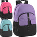 18 Inch Double Flap & Daisy Chain Backpack - 3 Pastel Colors - BagsInBulk.ca