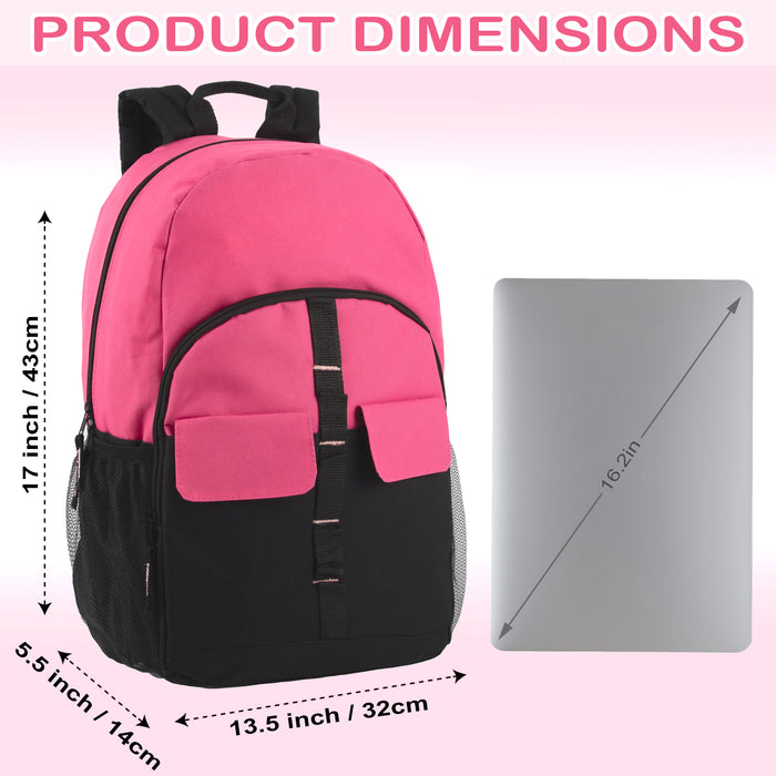 18 Inch Double Flap & Daisy Chain Backpack - 3 Pastel Colors - BagsInBulk.ca
