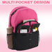 18 Inch Double Flap & Daisy Chain Backpack - 3 Pastel Colors - BagsInBulk.ca