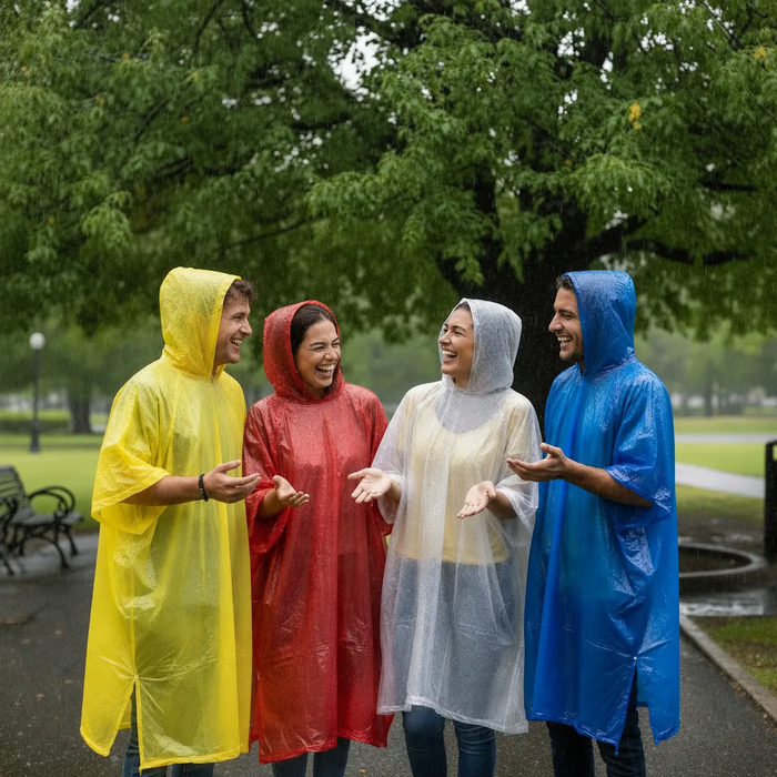 Disposable Rain Ponchos - 5 Colors by 7026