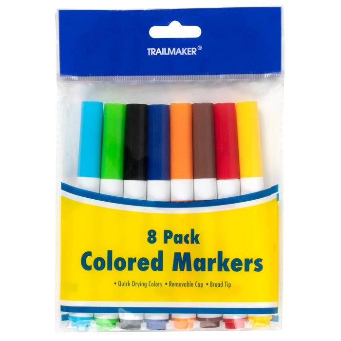 Wholesale 8 Pack of Broad Tip Markers