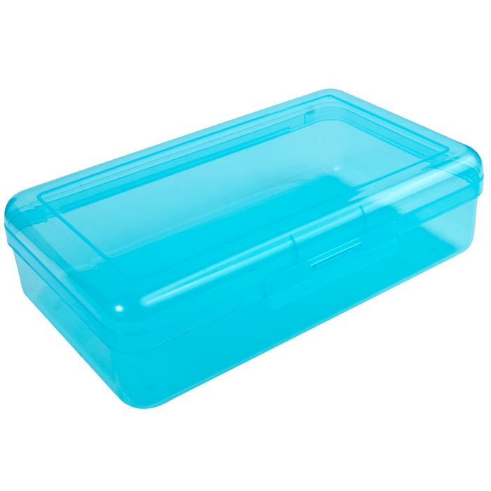 Plastic Pencil Box - Assorted Colors - BagsInBulk.ca