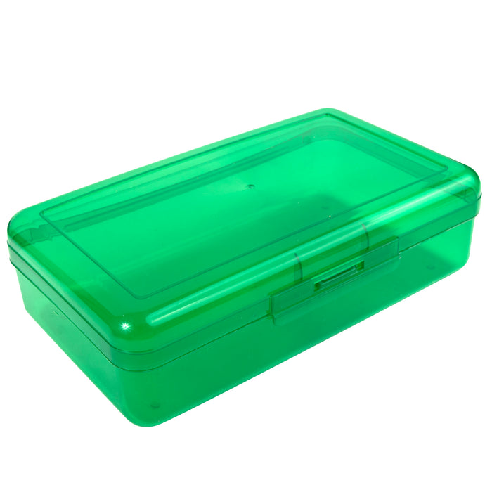 Plastic Pencil Box - Assorted Colors - BagsInBulk.ca