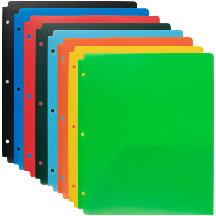 Bulk Translucent Matte 2-Pocket Poly Folders by SS7356