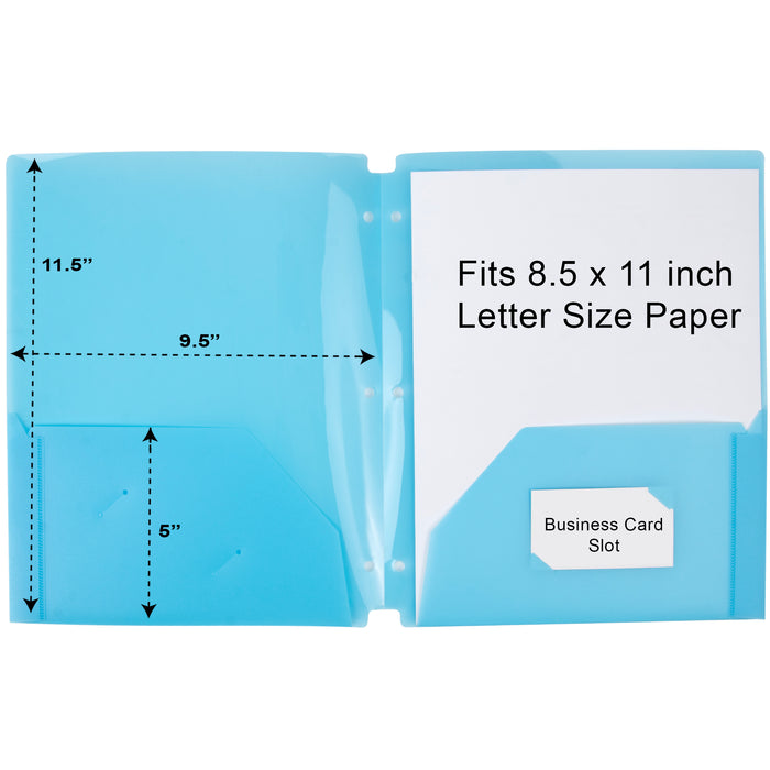 Bulk Translucent Matte 2-Pocket Poly Folders by SS7356
