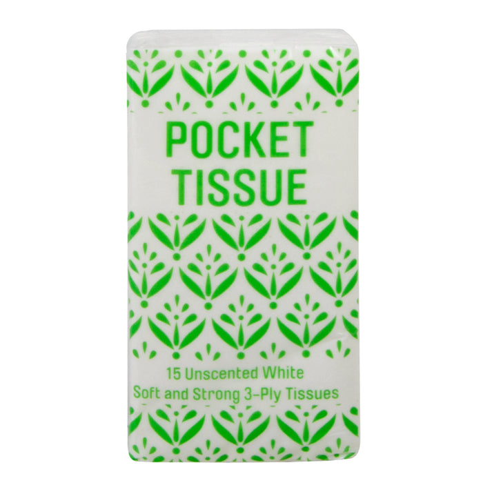 Pocket Tissues - 15 Pack - BagsInBulk.ca