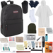 Warm Essential 34-Piece Homeless Care Hygiene Kit with Backpack, Poncho, Socks - BagsInBulk.ca