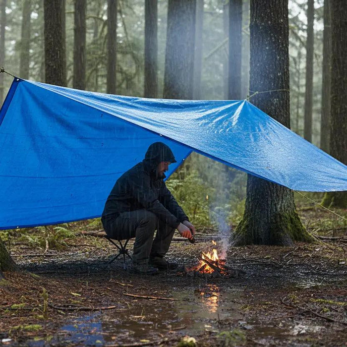 Blue Poly Tarps - 8x10 FT (2.5' X 3' Meters) by 7056